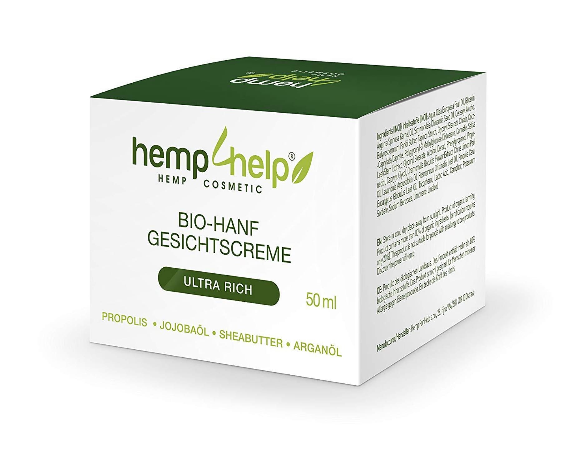 Hanf und Hemp - Hemp4Help: BIO Hanf-Öl Jojoba-Öl und Arganöl Extrakt - bei Entzündungen 50ml