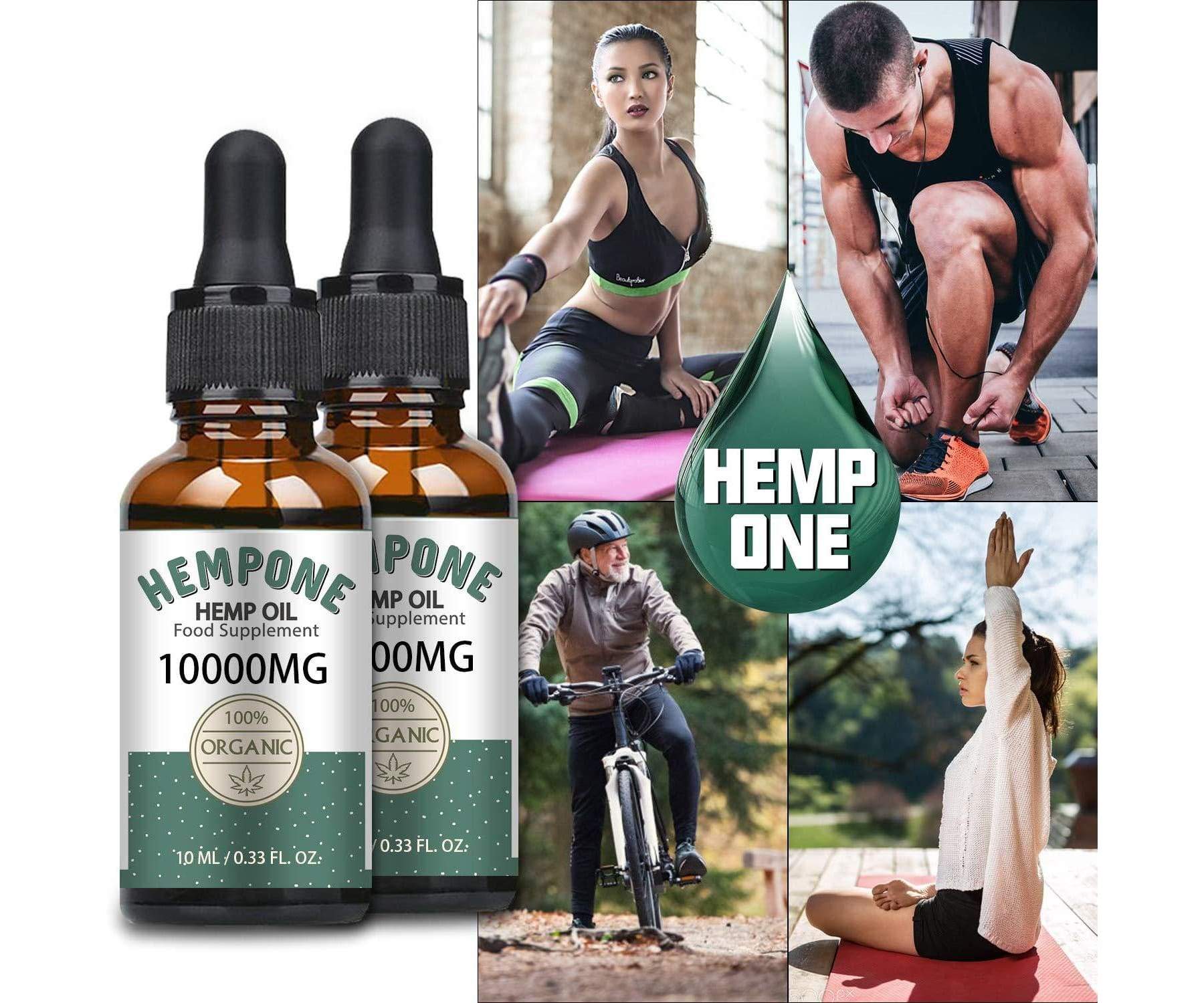 HEMPONE - HEMPONE Hanföl Höchstdosiert 2er Pack - 10.000mg