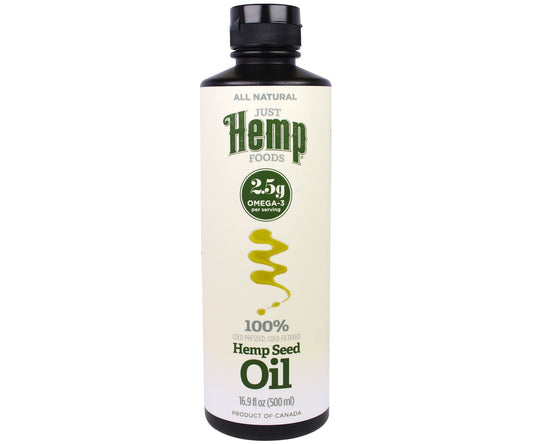 Just Hemp Foods - Just Hemp Foods 100 % Hanfsamenöl Kaltgepresst 16.9 fl oz (500 ml) 88433