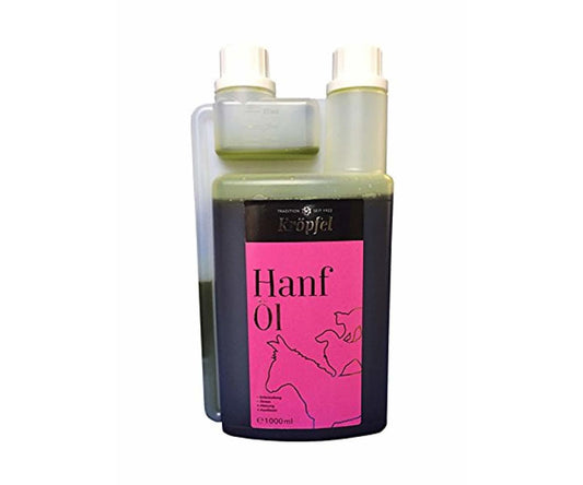 Hanf&Hemp - Kröpfel Hanföl für Tiere - kaltgepresst 100% rein 1000ml