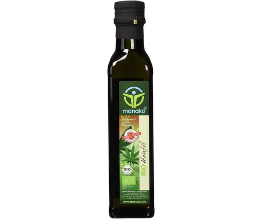 manako - manako BIO Hanföl - kaltgepresst 100% rein 250 ml - Küche Kochen - Speiseöl