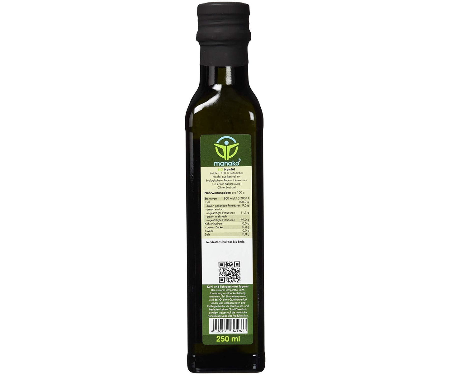 manako - manako BIO Hanföl - kaltgepresst 100% rein 250 ml - Küche Kochen - Speiseöl