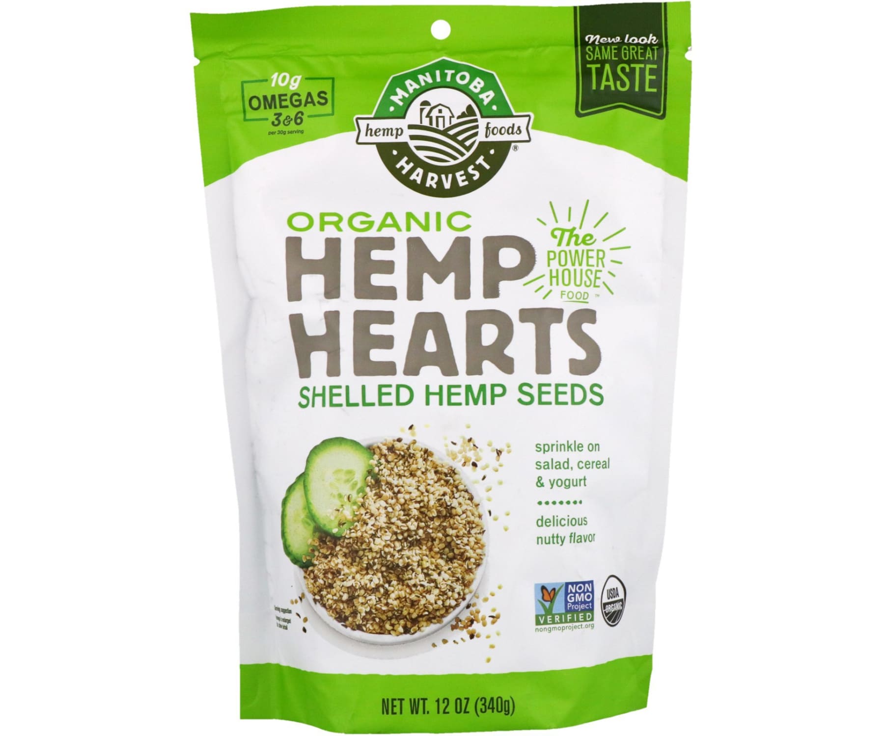 Hanf und Hemp - Manitoba Harvest Hanfherzen - Ungeschälte Hanfsamen - 454g