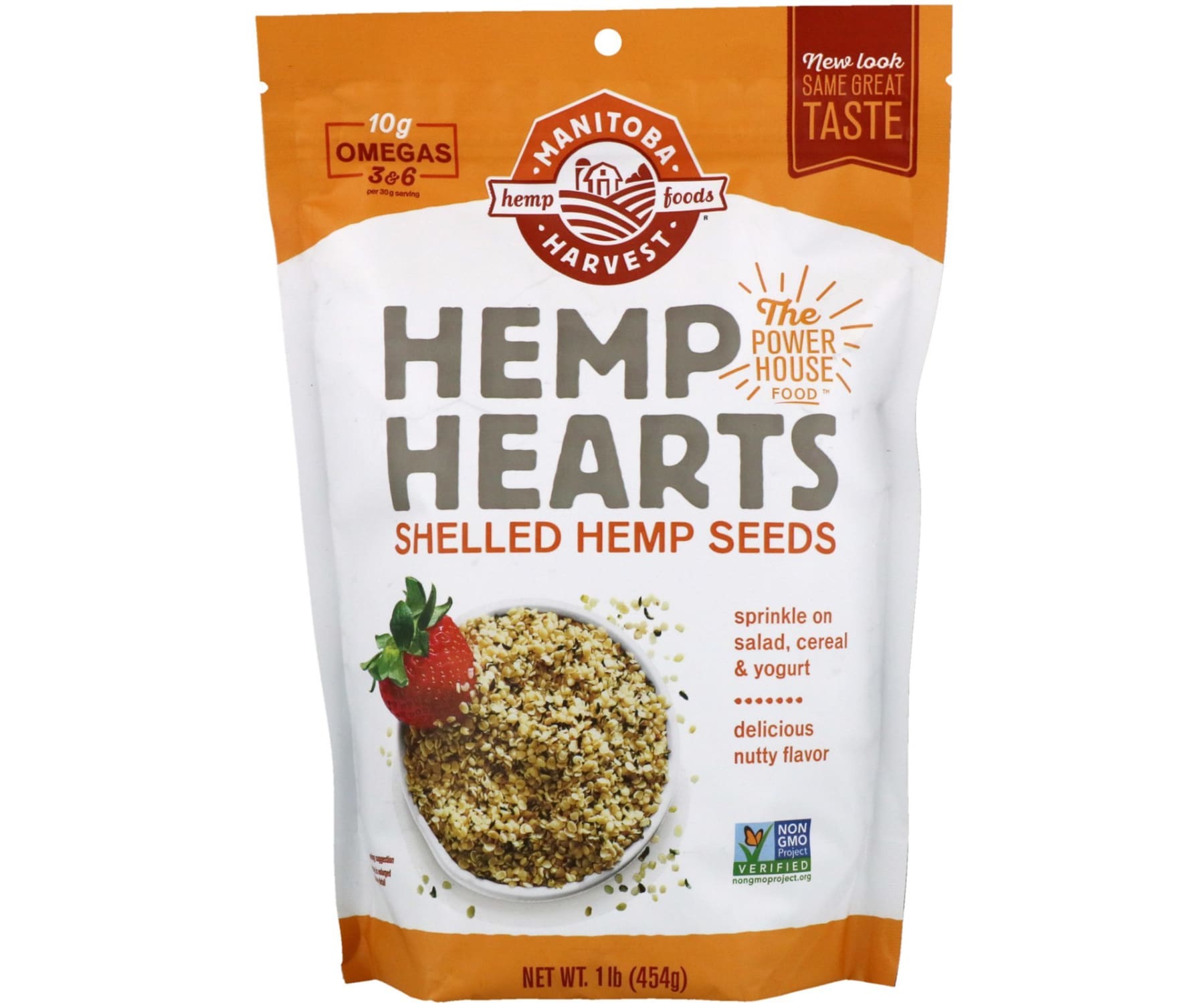 Hanf und Hemp - Manitoba Harvest Hanfherzen - Ungeschälte Hanfsamen - 454g