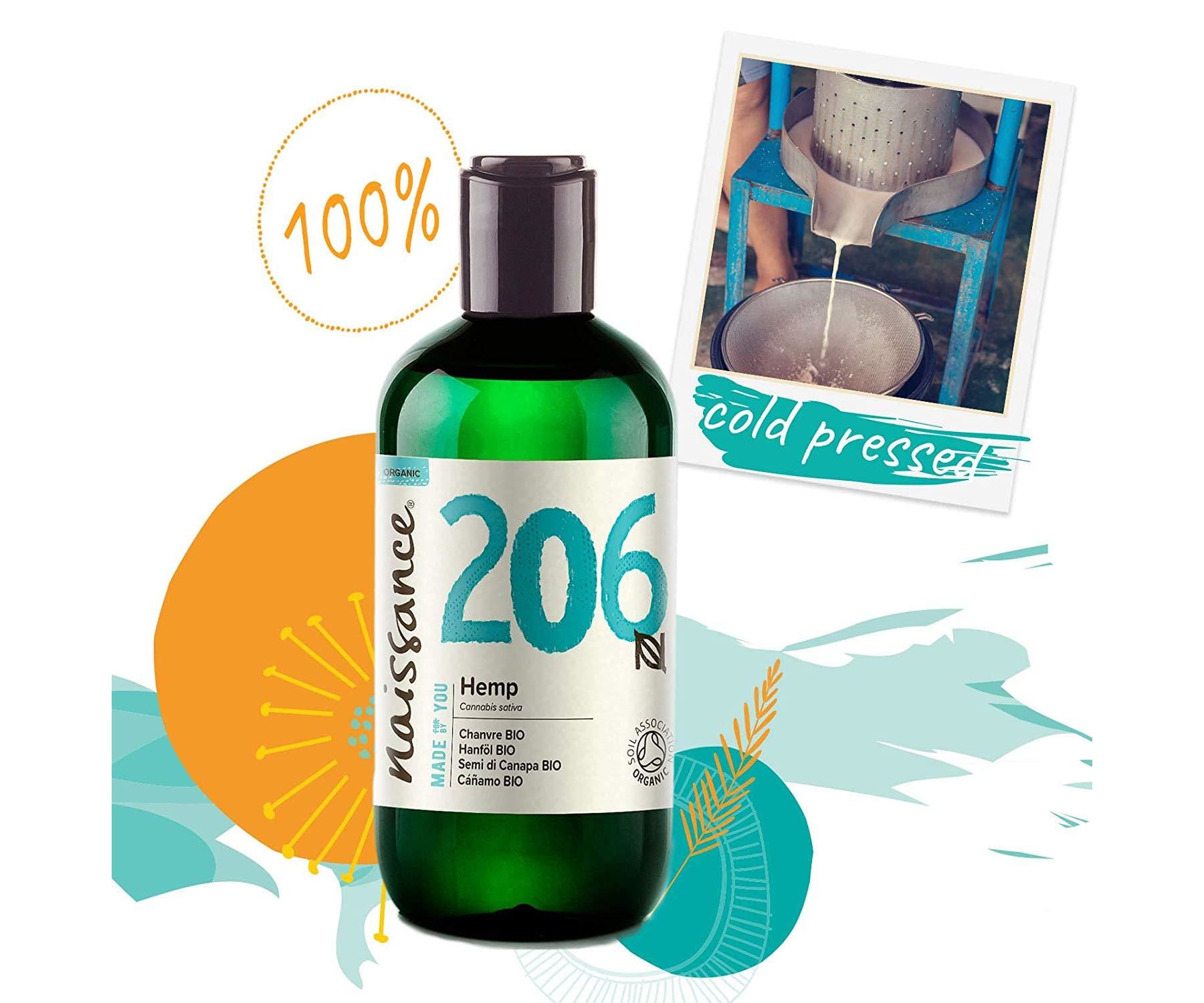 Naissance - Naissance Hanfsamenöl BIO (Nr. 206) 250ml nativ kaltgepresst 100% Rein