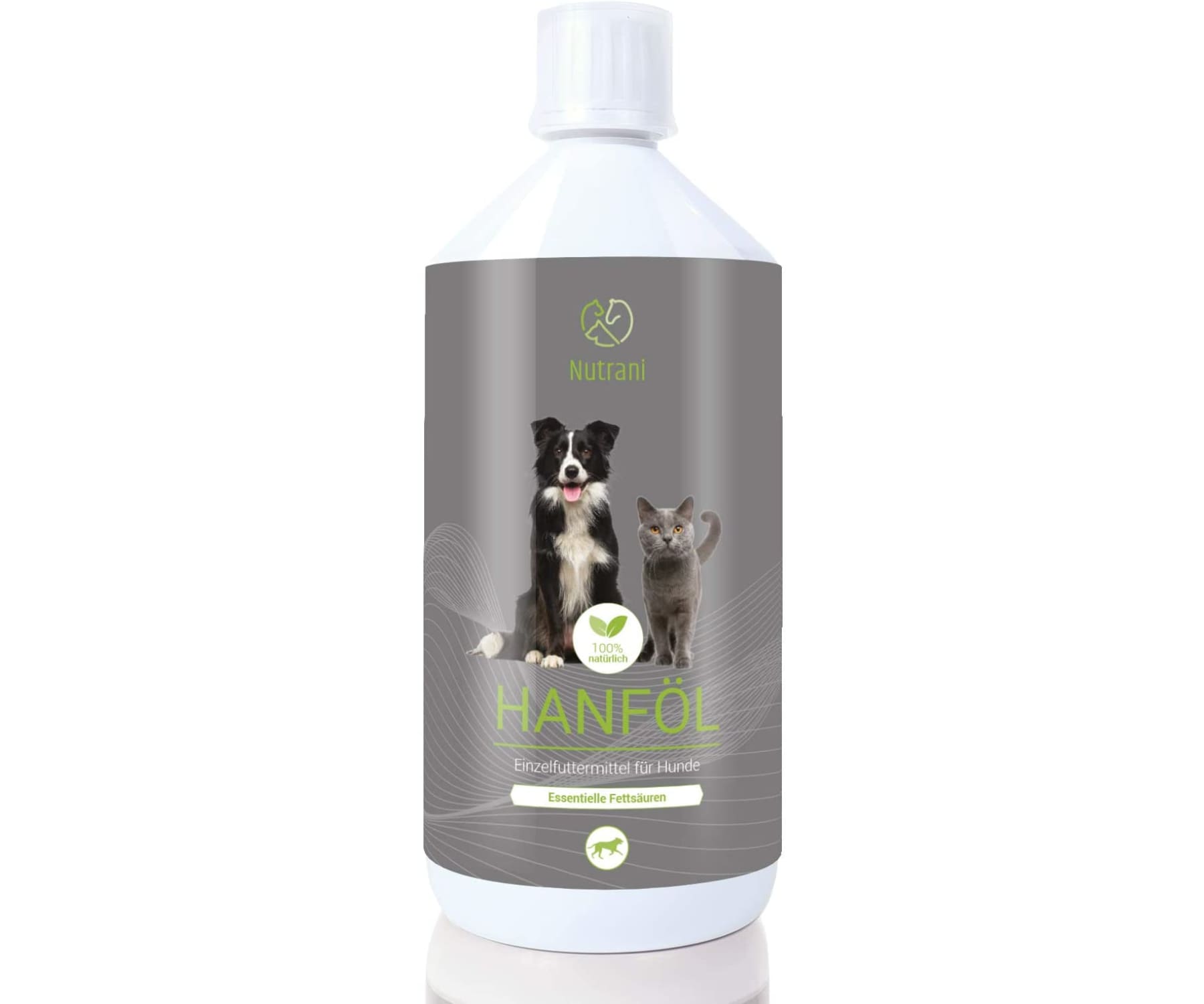 Nutrani - Nutrani Hanföl für Hunde 1 Liter Kaltgepresst Natürliches Futteröl