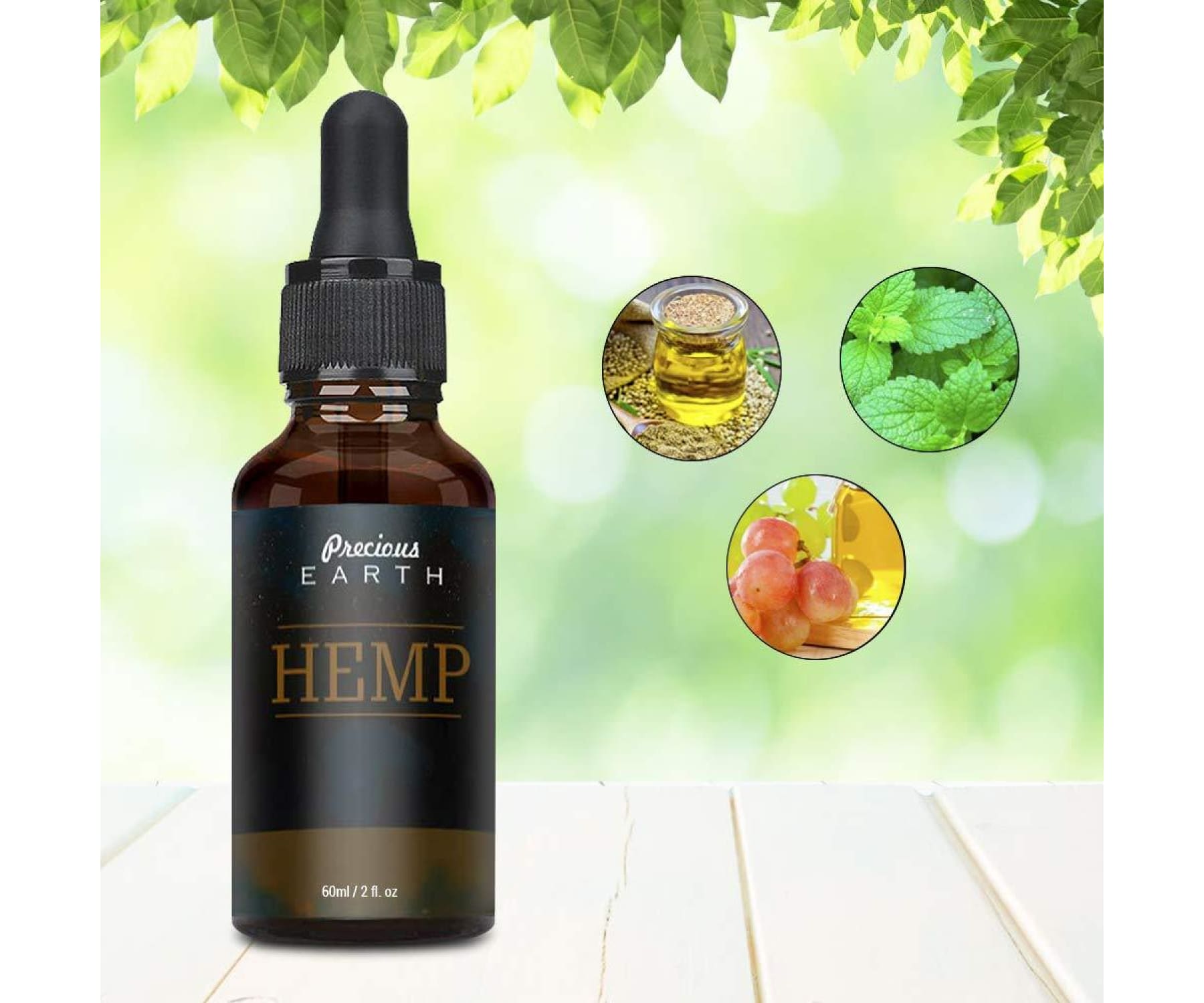 Hanf und Hemp - PRECIOUS EARTH Hanföl - 83% - 50000mg - 60ml Tropfen