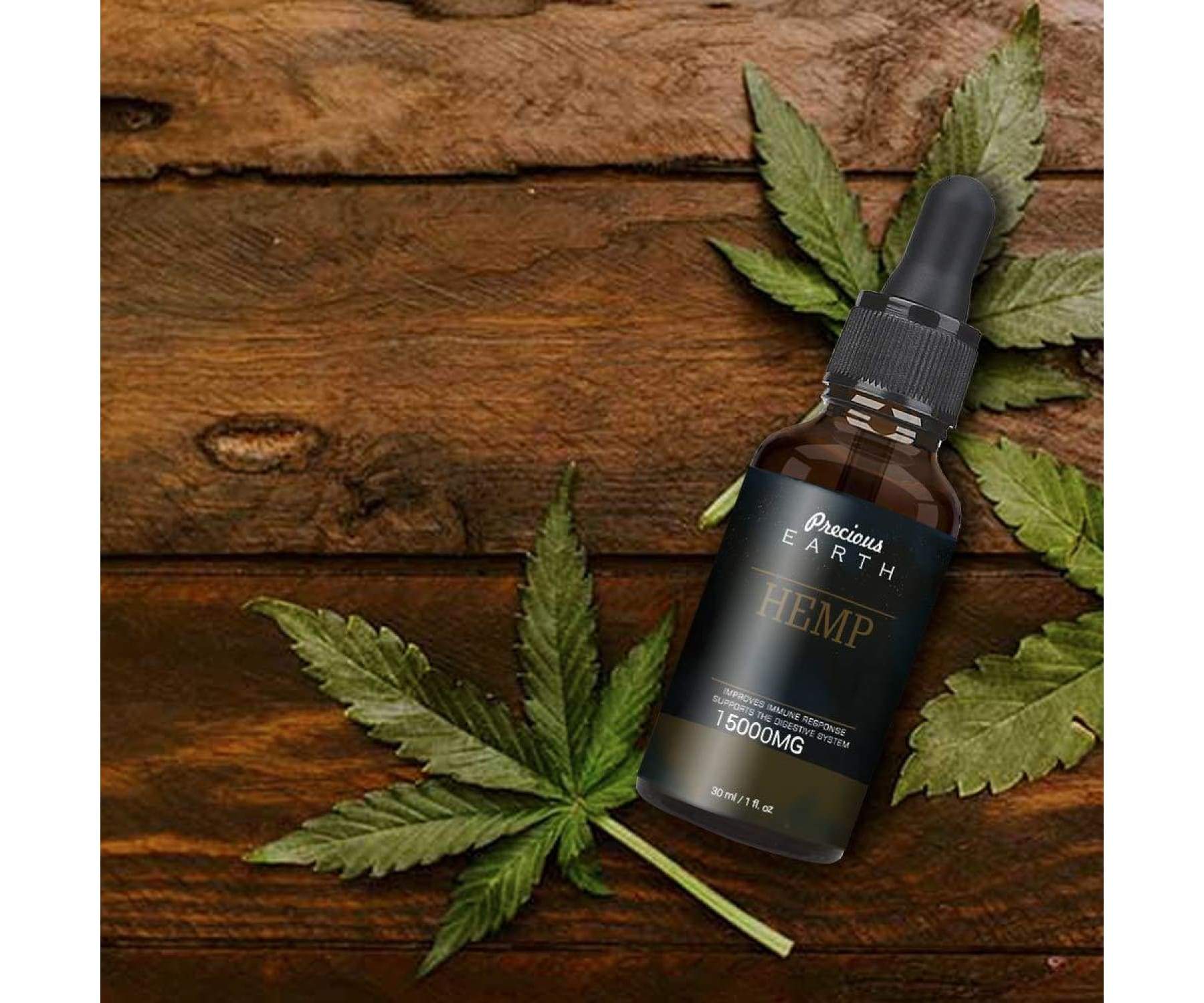 Hanf und Hemp - Precious Earth Hanföl Essential Oil HÖCHSTDOSIERT à 15.000mg 30ml