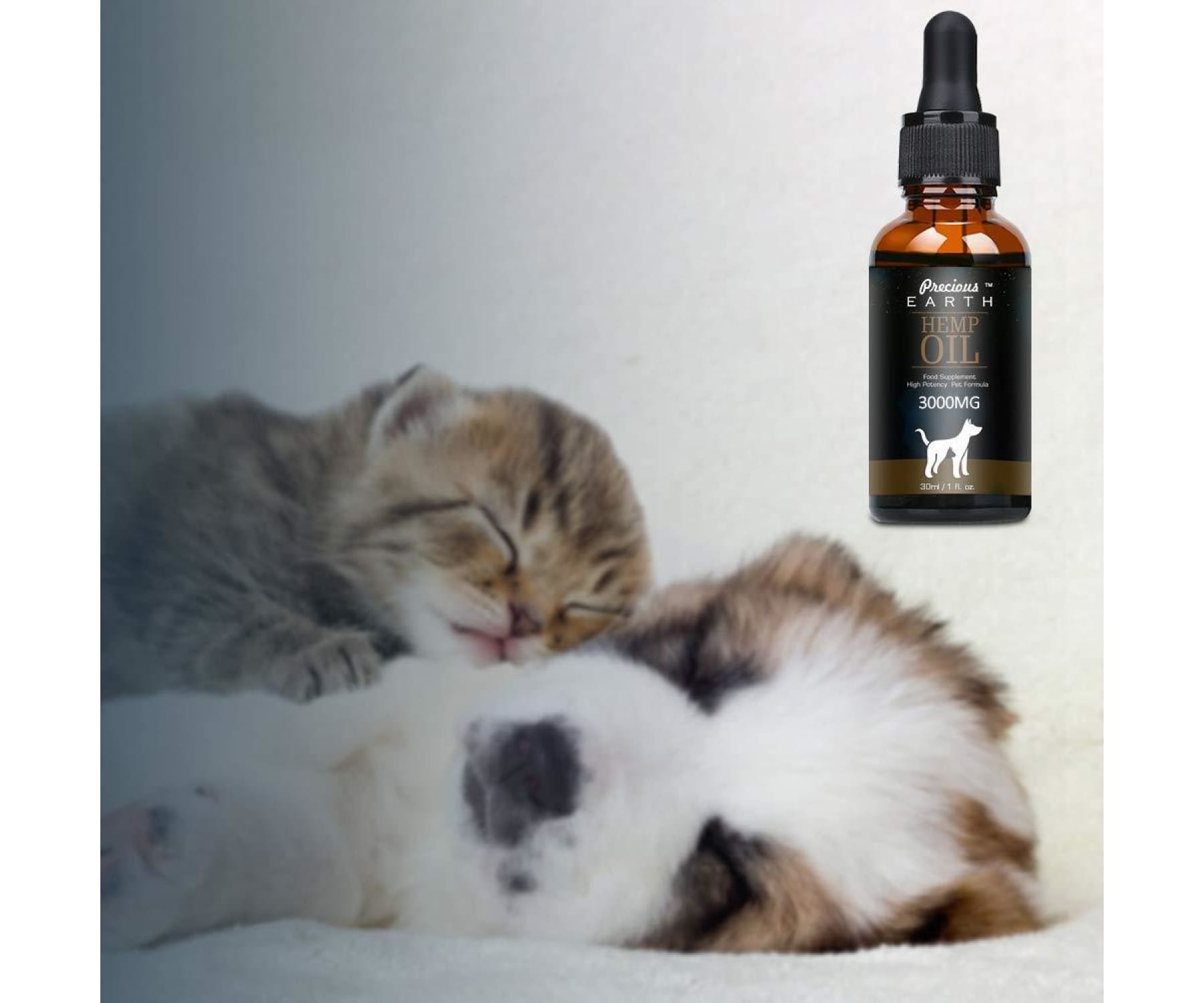 Hanf und Hemp - PRECIOUS EARTH Natürliches Hanföl für Hunde und Katzen - 3000mg