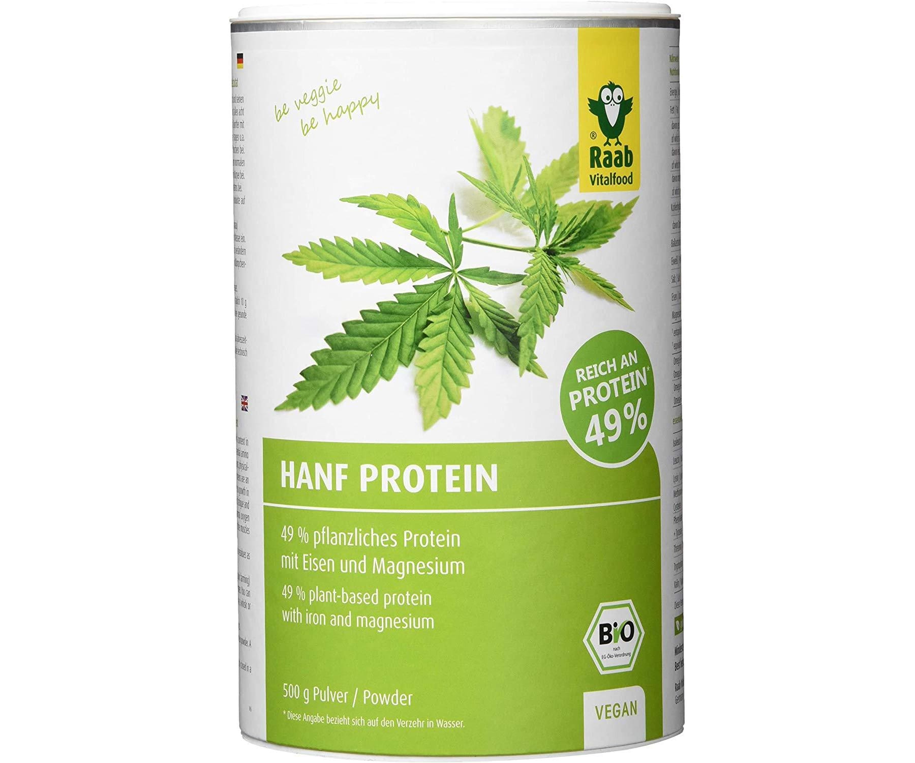Hanf und Hemp - Raab Vitalfood Bio Hanf Protein 500g - Pflanzlich