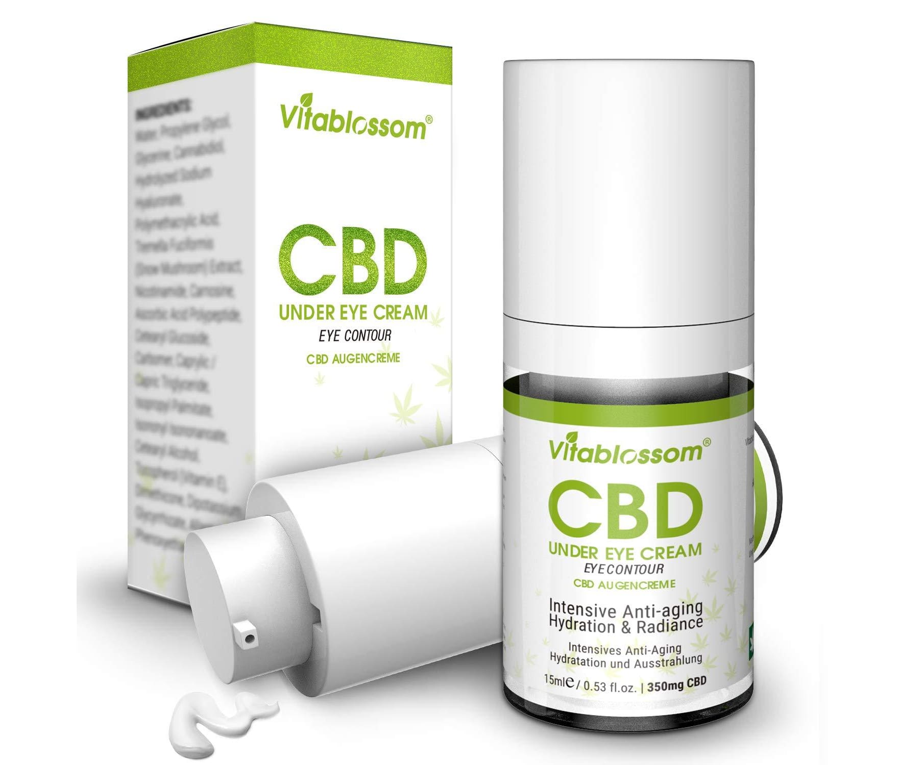 Marke: Vitablossom - Vitablossm Augenkontur-Creme mit Hanf als Anti-Aging