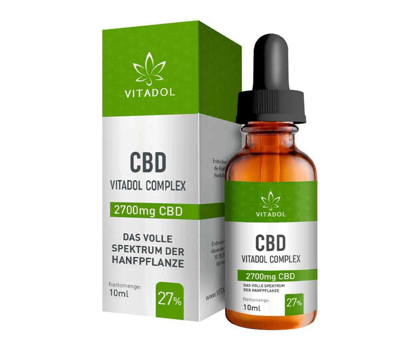 Hanf und Hemp - Vitadol Complex CBD Aroma-Öl 10% à 1.000mg + CBC CBN