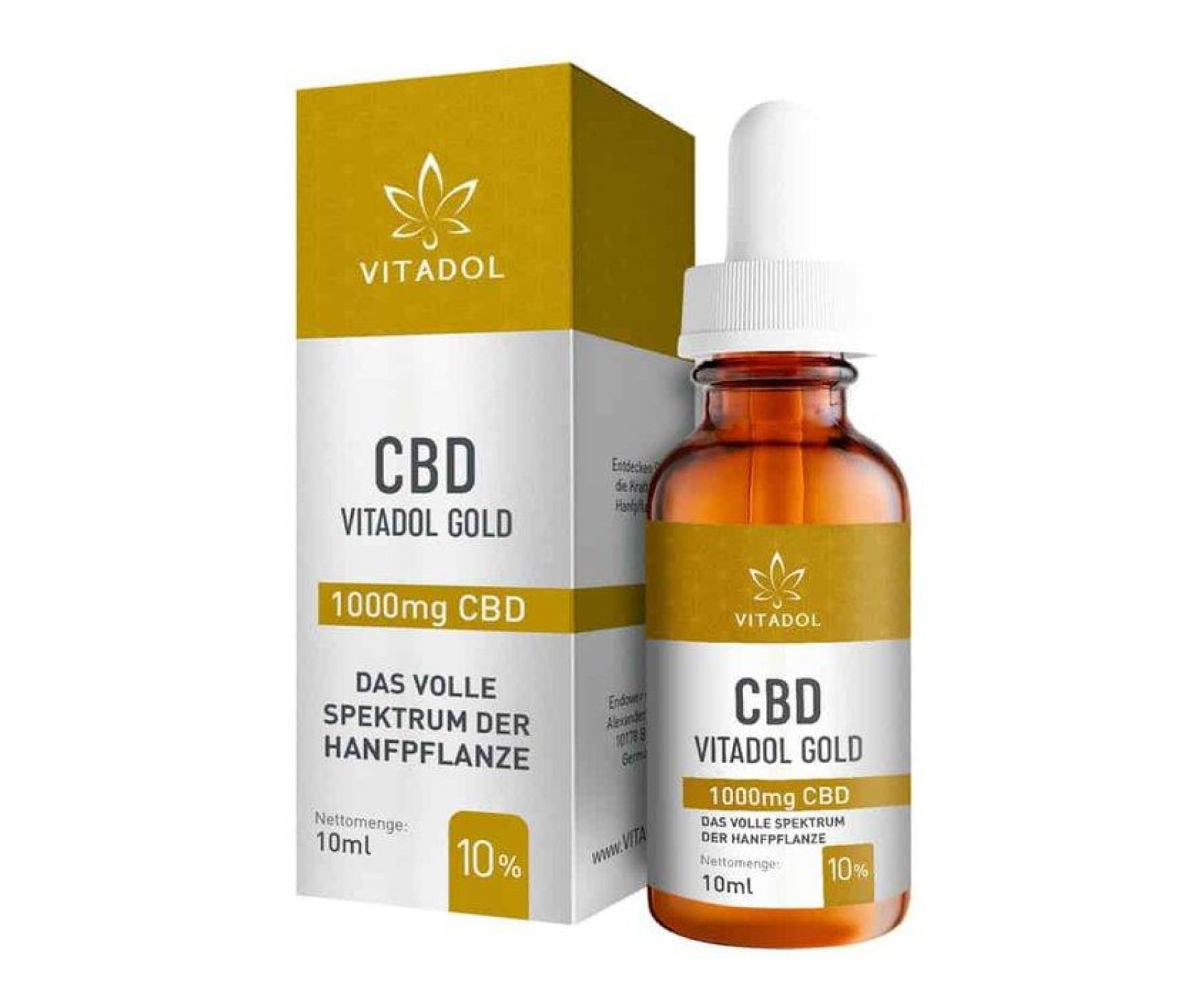 Hanf und Hemp - Vitadol Gold 10% CBD Aroma-Öl à 1000mg