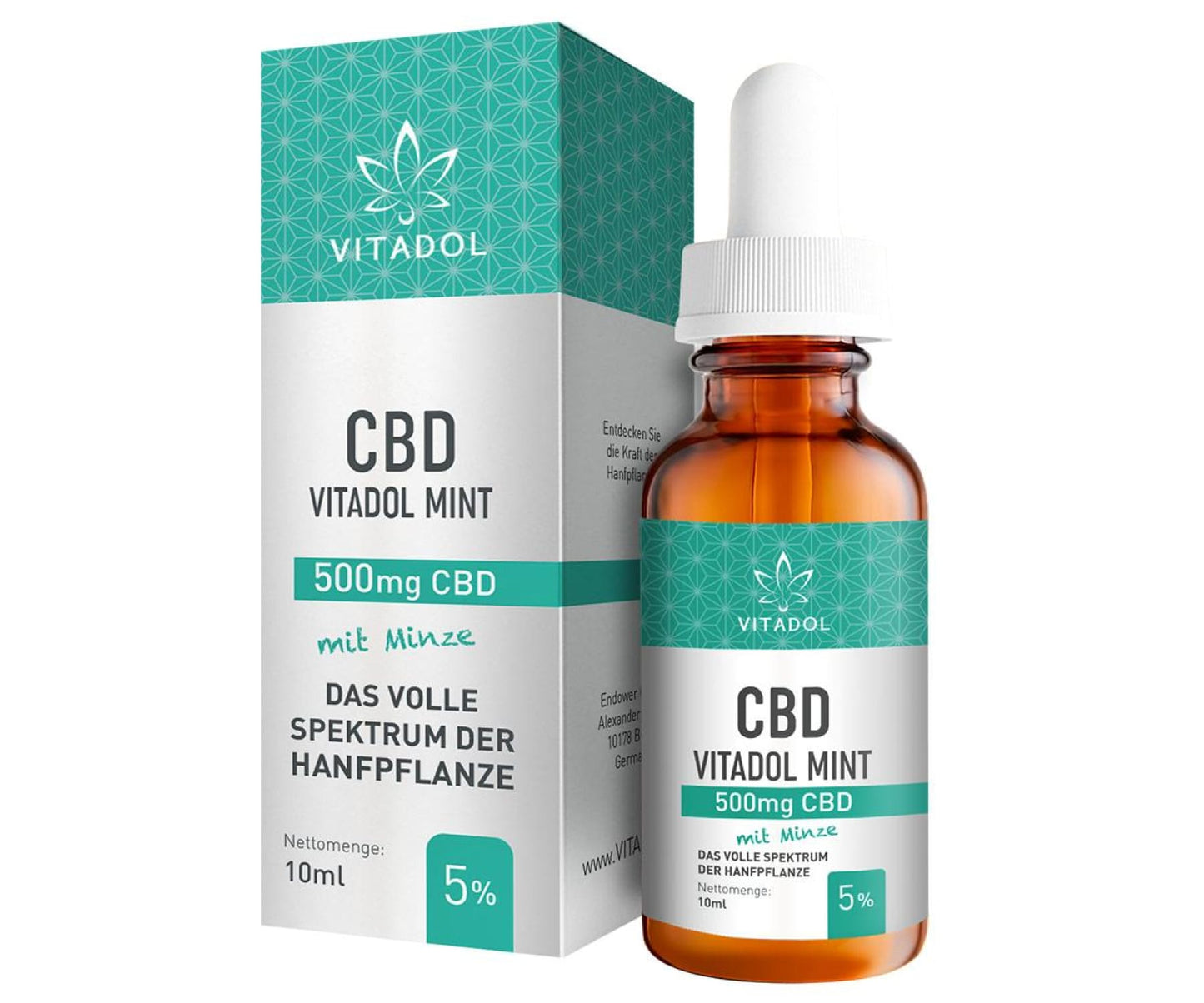 Hanf und Hemp - Vitadol Mint 5% (500mg) Vollspektrum CBD Aroma-Öl